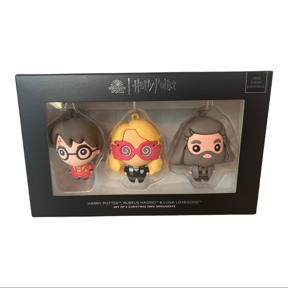 Hallmark Harry Potter Rebeus Hagrid Luna Lovegood Ornament SDCC 2022 Christmas